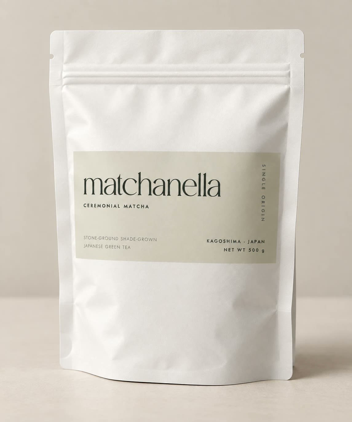The 500 gram matchanella pouch.